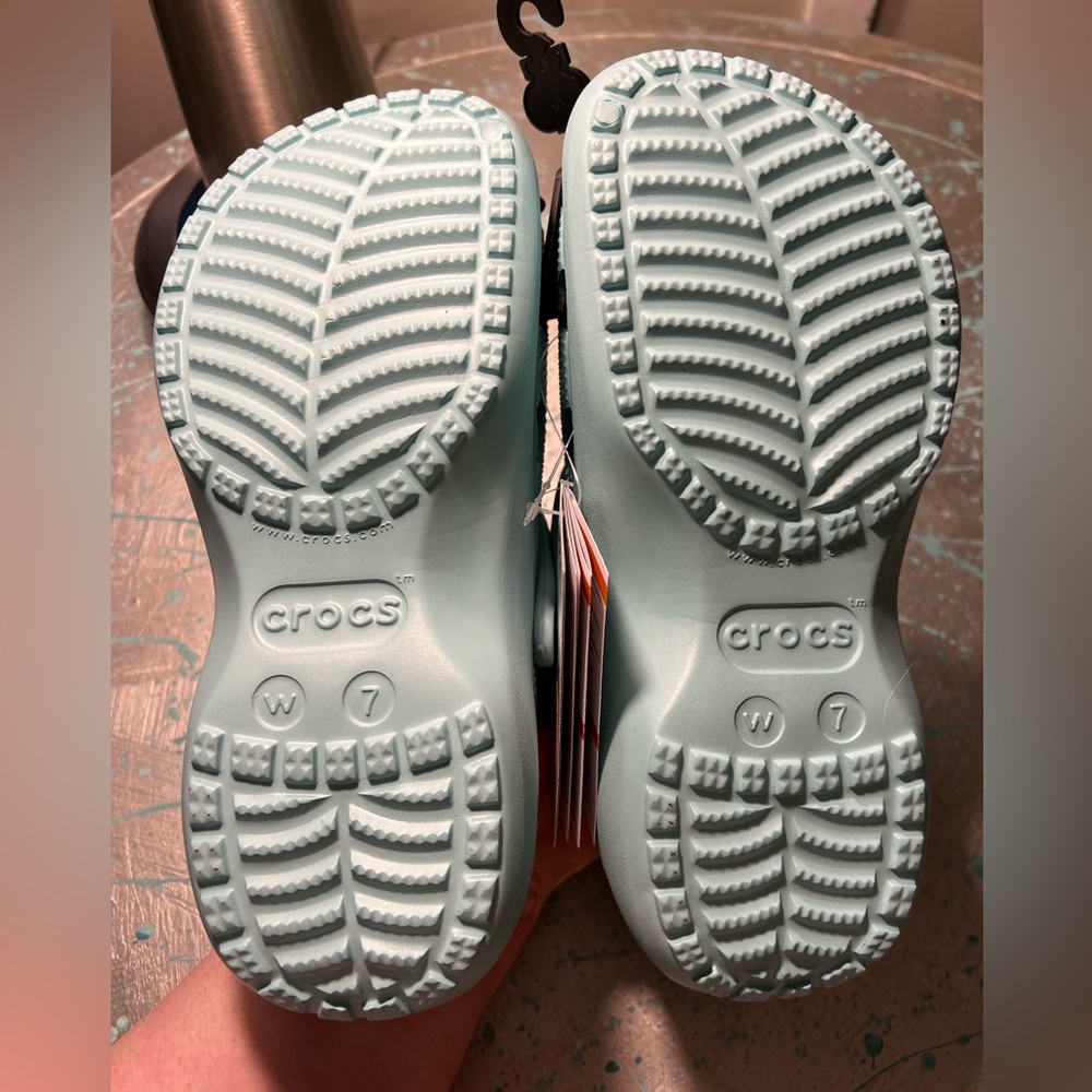 NEW with tags CROCS PLATFORM aqua blue green PURE WATER Women’s 7 - Picture 4 of 8